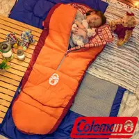 在飛比找momo購物網優惠-【Coleman】兒童可調式橘色睡袋 C4(CM-27271