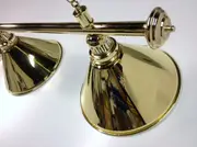 Pool Snooker Billiard Table Lighting - LARGE Brass Light (4 x Brass Shades)