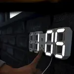 3D LED立體數字鐘(小款) 溫度/日期 電子鬧鐘