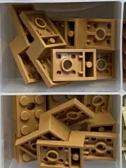 LEGO Parts - Medium Nougat Bracket 5 x 2 x 1 1/3 w 2 Holes - No 11215 - QTY 10