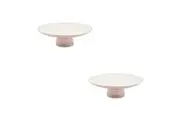 2PK Jamie Oliver Stoneware Big Love Showstopper Cake Display Stand 31x10cm Pink