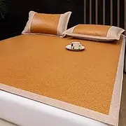 GUAWJRZDP Summer Cooling Bamboo Mat, Summer Sleeping Mat for Bed, Foldable Cool Mat, Bamboo and Rattan Woven Cooling Mat, Bamboo Sleeping Mat for Home School Dormitory(180x200cm/70.8x78.7'')