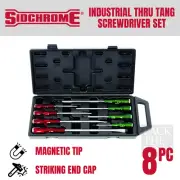 8PC Screwdriver Set Industrial Quality Tang-Thru Phillips Slotted Magnetic Tip