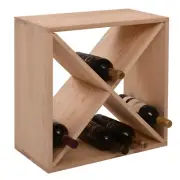 24-Bottle Modular Wine Rack w/X-Shelf Countertop Stackable Wine Bottle Organizer