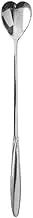 Tablespoons Flower Stainless Steel Spoon Long Handle Spoon ice Cream Spoon Coffee Stirring Spoon Dessert Spoon Serving Spoon (Color : H)