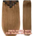THICK VOLUME Human Hair Extensions Clip In Double Weft Hair Extensions Full Head