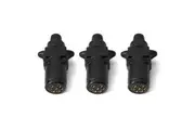 Elinz Trailer Plug 7 PIN Small Round Plastic Connector Adaptor Socket Car Caravan Boat 3x