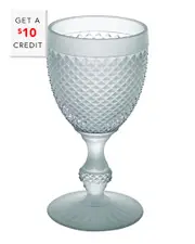 Vista Alegre Bicos Frosted Goblets (Set Of 4) with $10 Credit