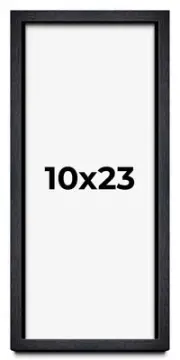 10x23 Shadow Box Frame Black | 1 Inches Deep Real Wood Farmhouse Shadowbox Displ