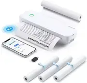 Bisofice L81 Portable A4 Thermal Printer, Inkless Bluetooth Printer for Phone an