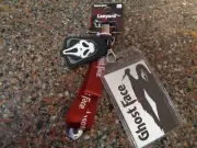 Scream Ghost Face Lanyard ID Holder Ghost Face Rubber Charm Spirit Halloween New