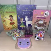 Bundle Colouring TY Plush Unicorn Fairy Activity Stickers Panda Fidget Cube BNWT