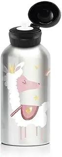 My Family Stainless Steel Kids Drink Bottle - BPA Free, Non-Toxic, Eco-Friendly, Reusable Water Bottle for Toddlers & Preschoolers (400ml) - Llama