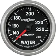 Auto Meter 7632 Sport-Comp II 2-5/8" 120-240 F Mechanical Water Temperature Gauge