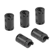 11mm Ferrite Cores Ring Clip-On RFI EMI Noise Suppression Cable Clip, Black 5pcs