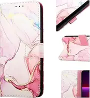 [PONRFEKT] for Sony Xperia 1 V 5G 2023 Painted Case,Shockproof Case Cover with Card Holder and Kickstand,3D Painted PU Leather Magnetic Flip Wallet Phone Cover,LS005