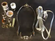 Table Lamp Wiring Kit 9" Nickel Plated Harp, Push-Thru Socket,Clear Silver Cord