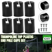6pcs Trampoline Top Plastic End Pole Caps Net Enclosure Spare Parts Tool