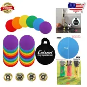 24pcs Multi-Color Poly Spot Markers for Agility & Training (4 & 9 Inch)