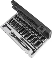 81627RD 3/8" Drive Standard and Deep Length Fractional Duo-Socket Set - 6, Large
