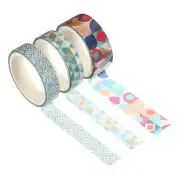 3pcs Washi Tape Set 10mm 15mm 3.0m Decorative Masking Sticker (Geometry Rainbow)
