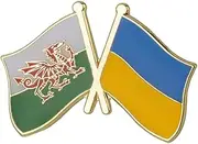 [Pinstant] Wales Welsh United Kingdom UK British Ukraine Ukrainian National Flag Crossed Flags Friendship Love Alliance Allies 1" Enamel Pin, 1 Inch, Enamel, enamel