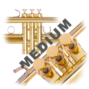 Bach Trumpet Trim Kit. KGUBrass. MEDIUM Caps. 24K Gold Plated