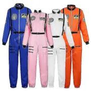 Astronaut Costume Adult Silver Spaceman Costume Plus Size Women Space Suit Party Dress Up Costume Astronaut Suit Adults Whit pink 100CM