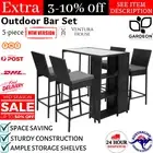 Gardeon Outdoor Bar Set Table Stools Furniture Garden Patio Wicker Dining Chairs
