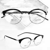 在飛比找樂天市場購物網優惠-配眼鏡 亮黑眉框小圓鏡框【NYA65】
