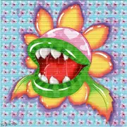 Feed Me by Tabitha Spectra BLOTTER ART perforated paper tabs