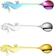 Mikinona 3 Pcs Coffee Spoon Spoon Odorless Fruit Scoops Stainless Steel