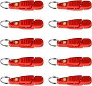 10PCS Heavy Tension Outrigger Line Clip Snap Release Clips with Key Ring, Snap Padded Release Clips