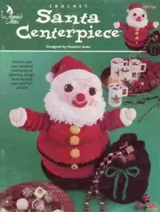 ANNIES ATTIC CROCHET SANTA CENTERPIECE GREAT DESIGN OOP 1999