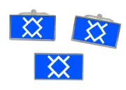 Northern Cheyenne (Tribe) Flag Cufflink and Tie Pin Set