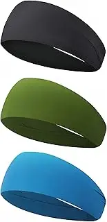 [Generic] Sports Headband Sweatband 3 Piece Set, Moisture Absorption, Fitness, Running, Yoga, Mountaineering, Cycling, Football, Suitable for Men and Women