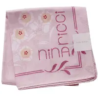 在飛比找momo購物網優惠-【Nina Ricci】典雅白花絹絲壓紋帕巾(粉色)