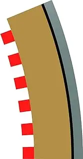 [Scalextric] Radius 2 Curve Outer Borders & Barriers, 22.5 Degree (Pack of 4)