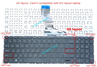 New for HP 15-CB 15-CU 15-DY 17-AE 15-DYxxx,17-AExxx Keyboard US non-backlit
