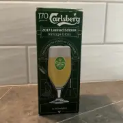 Carlsberg 2017 Limited Edition Vintage Beer Glass Clear Collectible Chalice NEW