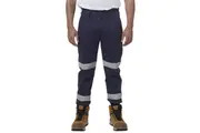 King Gee Mens Stretch Biomotion Cuff Work Pants K53003 - Navy