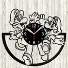 Mario&Luigi Vinyl Record Wall Clock Decor Handmade 2381