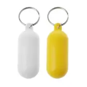 White/Yellow Floating Keychains Pill-shape Floating for Key for Water Skiin