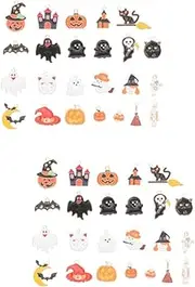 [STOBOK] Halloween Oil Drop Pendant Decked Accessories Necklace Locket Jewelry Accessories Enamel Pumpkin Charms Bracelet Charms Pumpkin Beads Charm Beads Necklace Alloy