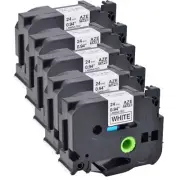 5PK Compatible For Brother TZ-251 P-Touch Black on White Label Tape 0.94" TZe251