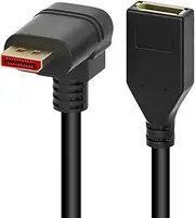 8K@60Hz 90 Degree Displayport 1.4 Extension Cable, Male to Female Right Angle DP 1.4 Cord Support 8k@60Hz, 4K@144hz 0.3M/1FT