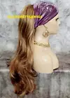 GOLDEN BROWN MIX PONYTAIL LONG WAVY HAIR PIECE EXTENSION DRAWSTRING #F18.22 NWT
