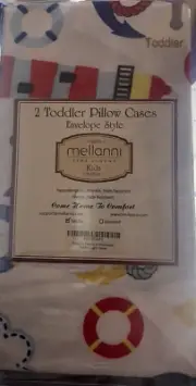 2 New Mellanni Fitted Toddler Crib Pillow Cases Boys Girls Set NEW