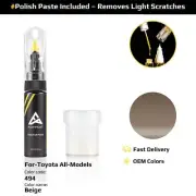 Touch Up Paint For Toyota All Models 494 Beige With Polish Paste