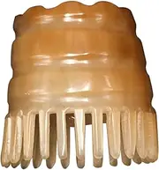 FOYTOKI Natural Buffalo Horn Scalp Massager Brush Handmade Ox Horn Hair Comb Durable Static Head Massager for Clean Scalp and Hair Care Random Random Color